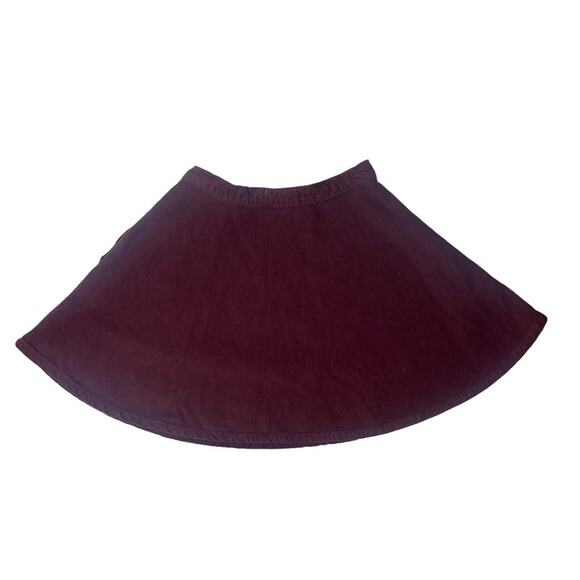 American Apparel Corduroy A Line Mini Skirt Maroon Size XS - Picture 2 of 6